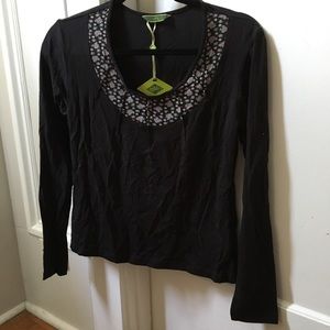 Simple Black Oilily Long Sleeve Shirt